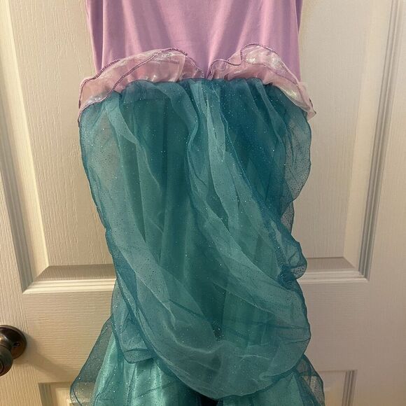 Disney Store Ariel The Little Mermaid Dress Costume Halloween Girls Size 5-6 - Picture 13 of 15